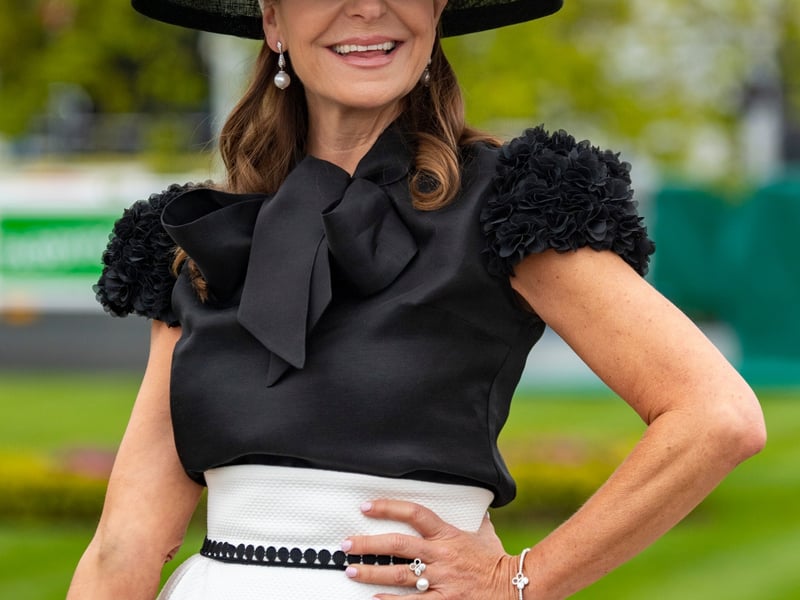 One of the style council judges for today Jess Cilivet the 4th day and FINAL of the Bollinger Best Dressed at the Punchestown Racing festival