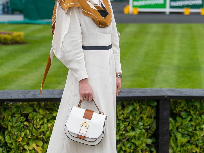 One of the style council judges for today Roxanne Parker, the 4th day and FINAL of the Bollinger Best Dressed at the Punchestown Racing festival