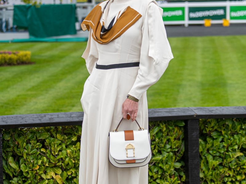 One of the style council judges for today Roxanne Parker, the 4th day and FINAL of the Bollinger Best Dressed at the Punchestown Racing festival