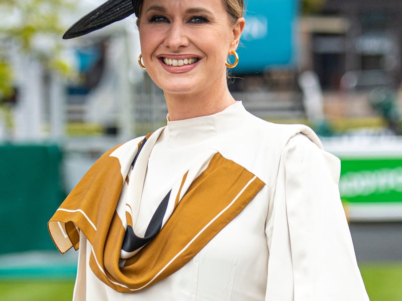 One of the style council judges for today Roxanne Parker, the 4th day and FINAL of the Bollinger Best Dressed at the Punchestown Racing festival