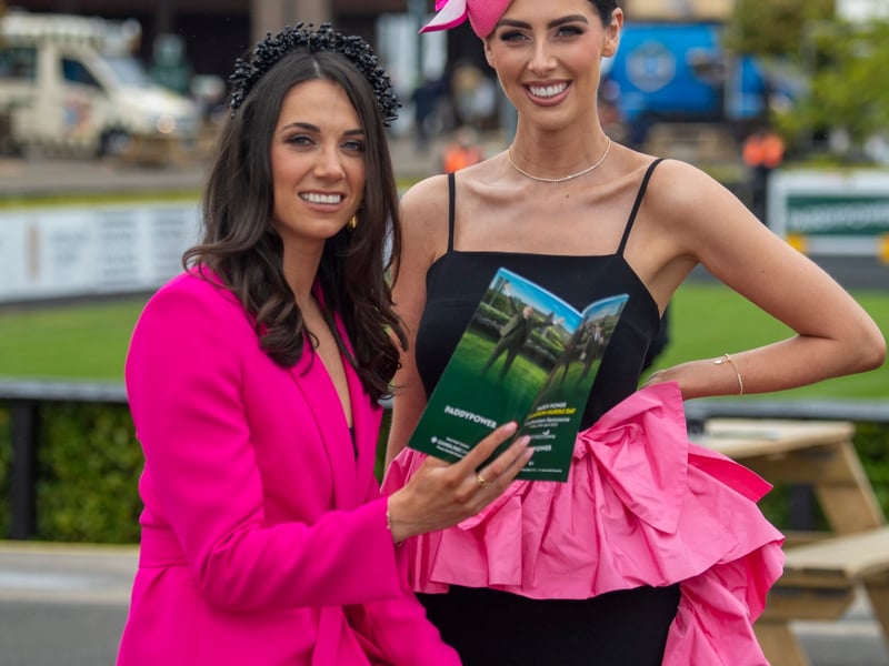 Ruth Mc Cabe Allen and Sarah Mc Dermott Newbridge at the 4th day and FINAL of the Bollinger Best Dressed at the Punchestown Racing festival.