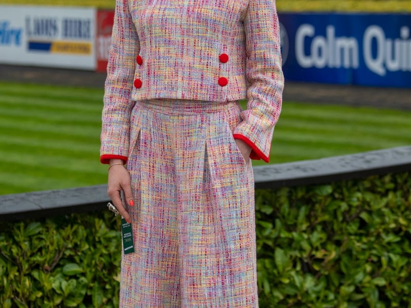 Julie Caulfield Wexford at the 4th day and FINAL of the Bollinger Best Dressed at the Punchestown Racing festival.