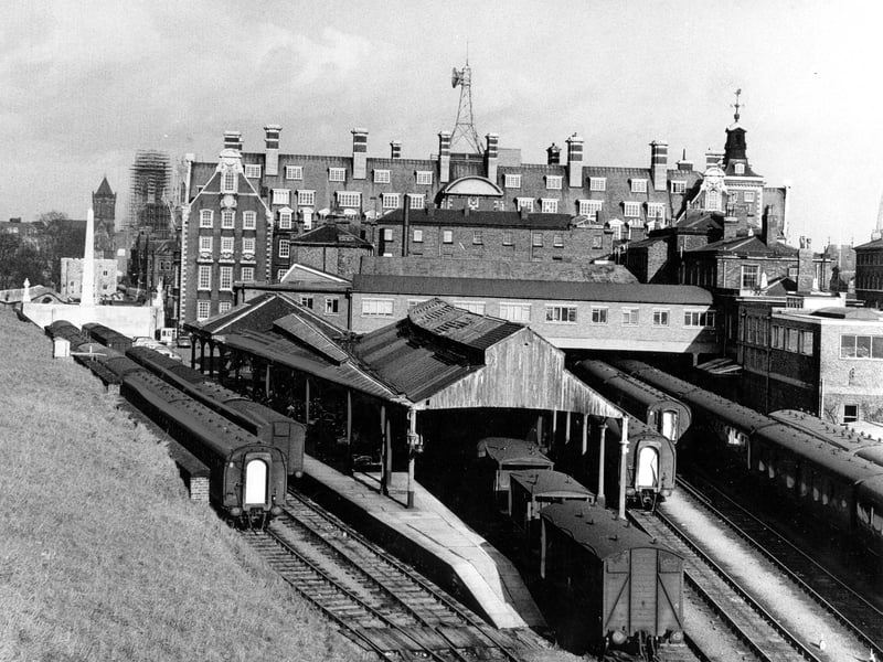 The old York railway station in February 1966, with plans drawn up to use it as a car park