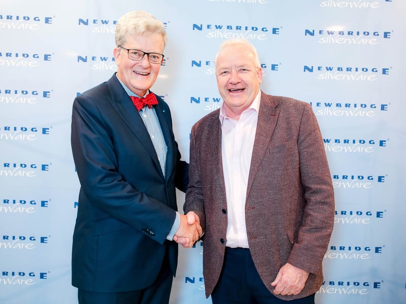 Newbridge Silverware, in collaboration with the Embassy of Malaysia in Dublin, hosted an exclusive cultural event ‘Come Together In Style’ on Thursday, October 19, 2023. Paul Keane (Chairman Newbridge Silverware) and Martin Kilduff (Operations Director Newbridge Silverware) PHOTO - AISHLING CONWAY