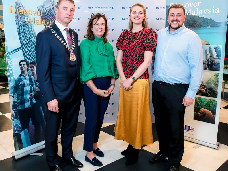 Pictured at the event was Caothairleach Cllr Daragh Fitzpatrick, Aine Mangan (CEO INTO Kildare) with Rachel O'Hegarty and David Doherty from Fáilte Ireland, Dublin Convention Bureau PHOTO - AISHLING CONWAY