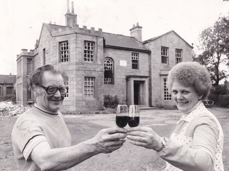 This is Jack Dixon and wife Lilian pictured outside Morey Hall in September 1978. They had bought the 20 room mansion from Leeds City Council for an undisclosed fee.