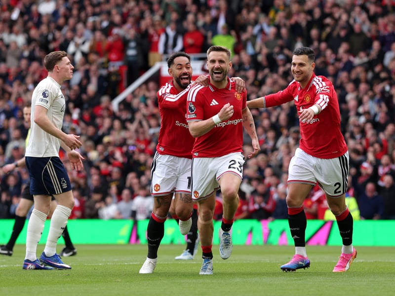 The experienced defender scored an early opener as Manchester United beat Nottingham Forest 3-2.