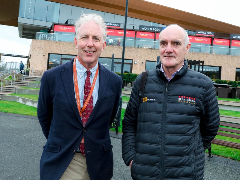 Evan Arkwright (Racing and Sponsorhip Manager Curragh Racecourse) and Eddie Harty (Horse Trainer)