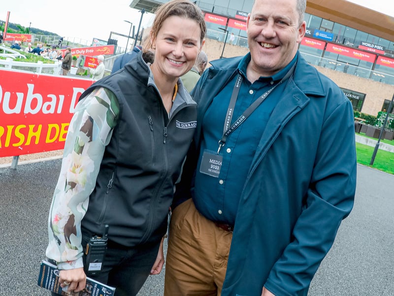 Tara Buick (Curragh Racecourse) and Brian Purcell (BP Communications)