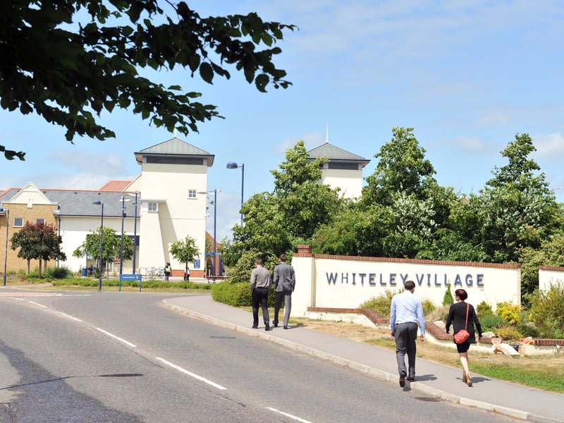 The entrance to the old Whiteley Village shopping centre 
