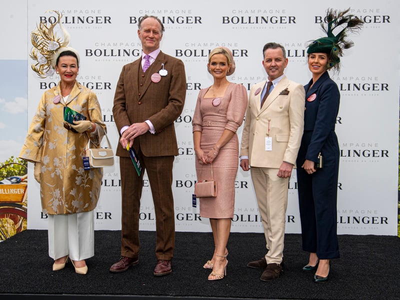 Finalists in the Bollinger best dressed competition on the first day o the Punchestown Racing festival were Faith Amond, Michael Walsh, (Winner) Aine Malone, Paul Carroll and Niamh Ristin