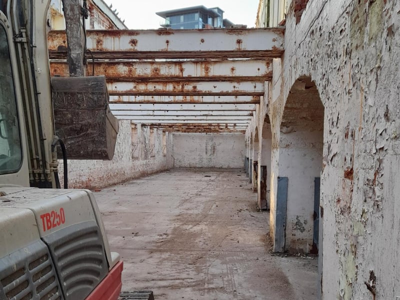 Extensive enabling works have been completed as the development of the old Royal Navy Rum Store in Gosport proceeds.