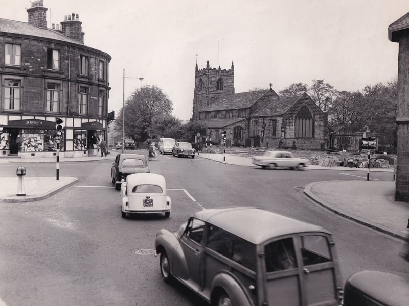 Modern development in the town left the Parish Church in full view. Pictured in May 1968.