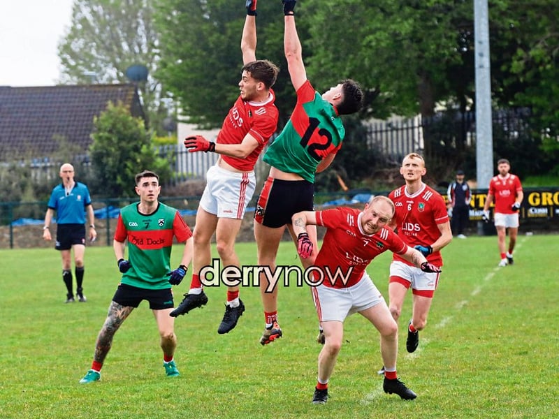 Action from the Doire Trasna v Sean Dolans game on Saturday morning. 