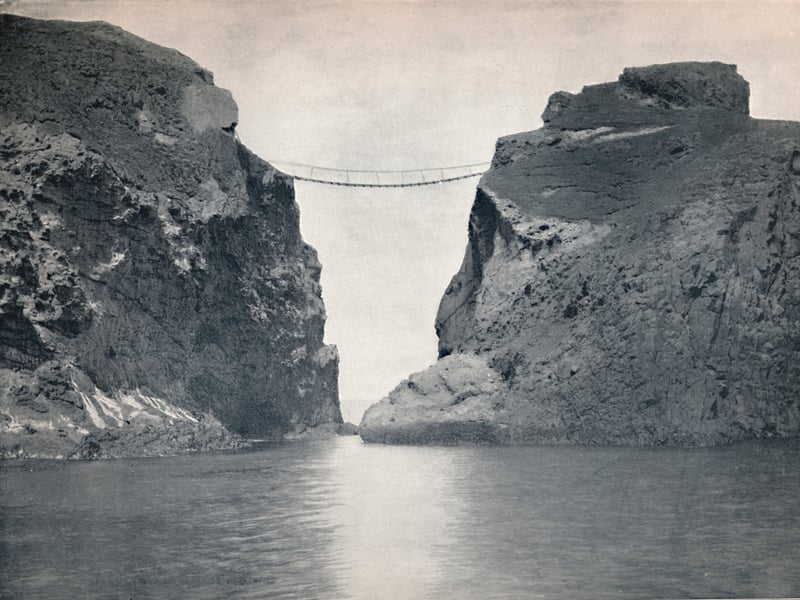 Carrick-A-Rede Rope Bridge in 1895