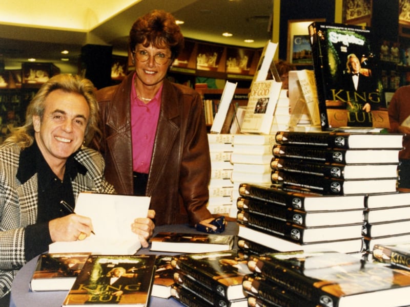 The nightclub impresario Peter Stringfellow signs copies of his book 'King of Clubs' at Dillons Bookshop, Meadowhall, in October 1995. He grew up in Pitsmoor and attended Sheffield Central Technical College.