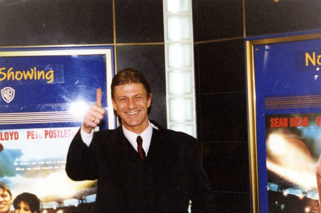Sean Bean attends the premiere of 'When Saturday Comes' at the Warner Brothers Cinema, Meadowhall shopping centre, in February 1996. He grew up in Handsworth, Sheffield, and went to Brook Comprehensive School