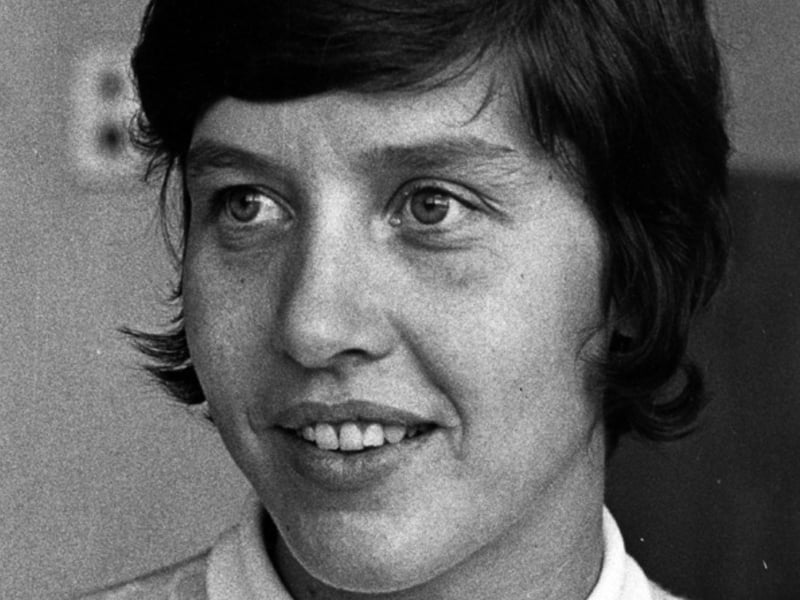 Sheila Hilary Sherwood, nee Parkin, who won long jump silver in the 1968 Mexico Olympics, pictured in 1972. She was born in Sheffield and attended Yew Lane Secondary Modern, and Ecclesfield Grammar School