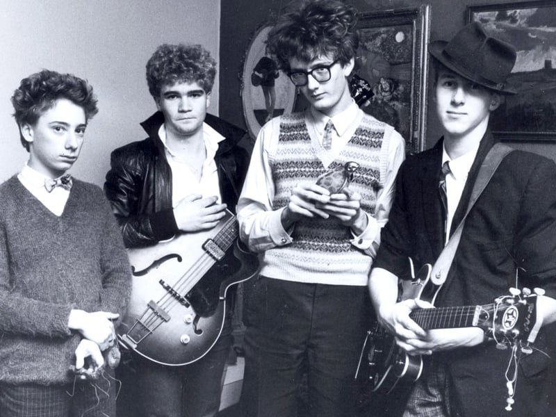 An early photo of Pulp founder Jarvis Cocker (second from right) with his then bandmates Wayne Furniss, Jamie Pinchbeck and Peter Dalton in 1981. Jarvis grew up in Intake, Sheffield, and attended City School.