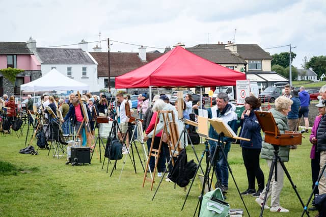 The charity paint-out at Kinvara's Plein Air Festival.