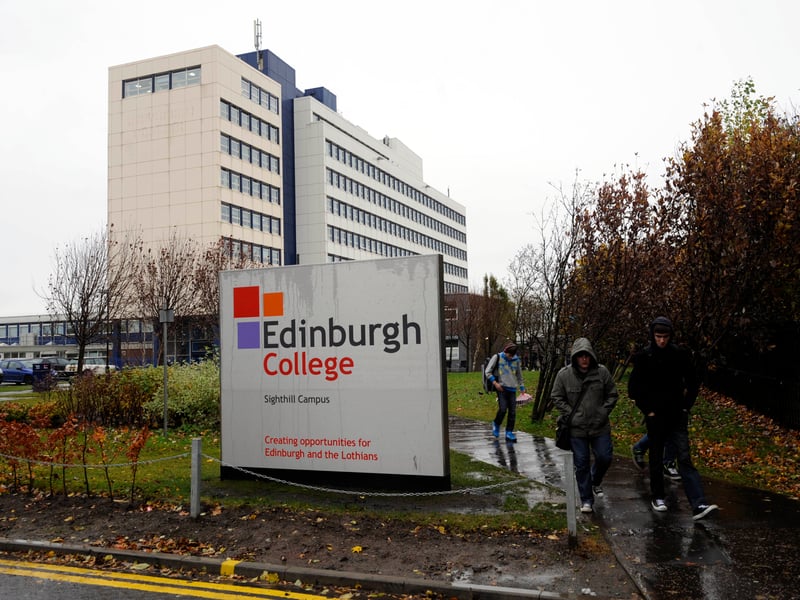 New branding outside the former Stevenson College, which became Edinburgh College Sighthill Campus in October, 2012.
