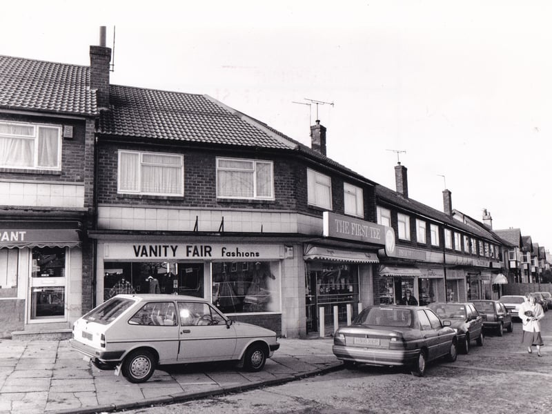Vanity Fair and Tasha's just round the corner made St Anne's Parade, off Otley Road, a place to visit. Pictured in November 1992.