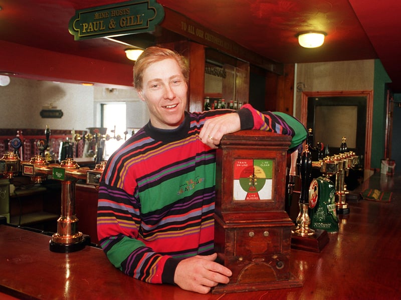 The Railway pub at Pontefract with landlord Paul Atkinson in 1996