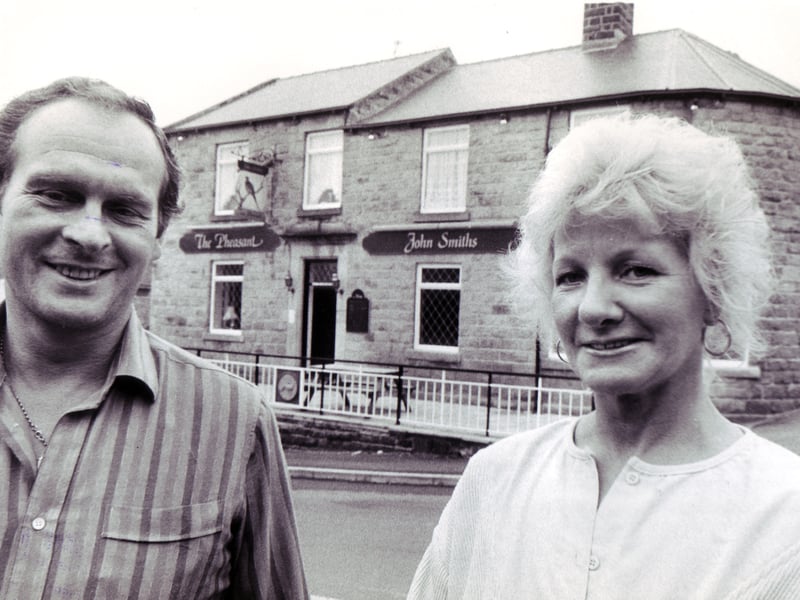 Pauline and Brian Williams, landlady and landlord of the Pheasant, Oughtibridge, Sheffield, in May 1986