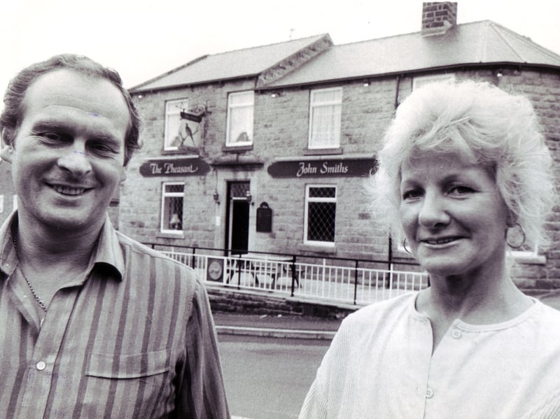 Pauline and Brian Williams, landlady and landlord of the Pheasant, Oughtibridge, Sheffield, in May 1986