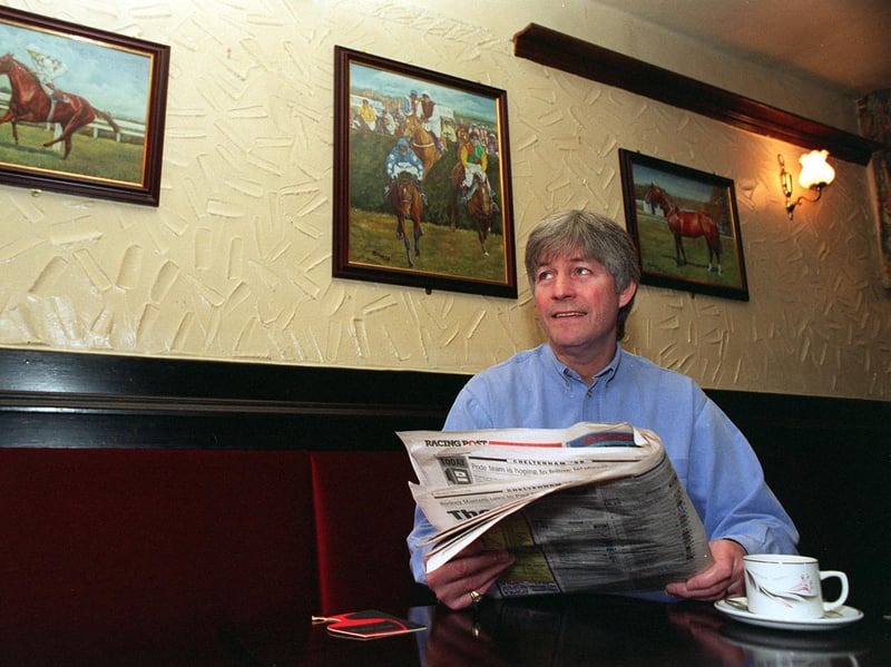 Ex-footballer Jim McCalliog, landlord at the George & Dragon pub in Wetherby, in March 1998