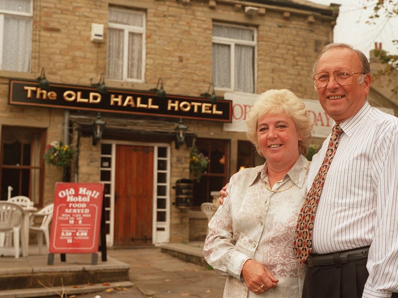 Bob and Sheila Scruby, landlord and landlady of The Old Hall Hotel, Farsley, Leeds, in 1995