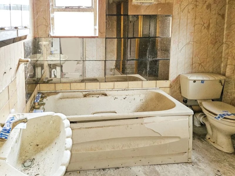 Inside this property in Church Road, Hayling Island, which is up for auction for £90,000.