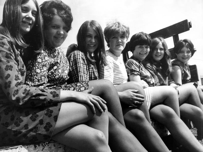 A sunny day and smiling faces at the US Army depot open day in Ditton Priors in 1967. This charming picture captures a group of local girls enjoying the occasion, pictured from left are Ann Durnell, Elaine Parker, Claire Funge, Shirley Jervis, Alwyn Cartwright, Sonia Cartwright and Pamela Evans.