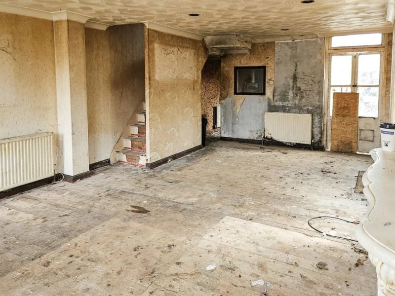Inside this property in Church Road, Hayling Island, which is up for auction for £90,000.