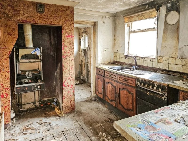 Inside this property in Church Road, Hayling Island, which is up for auction for £90,000.