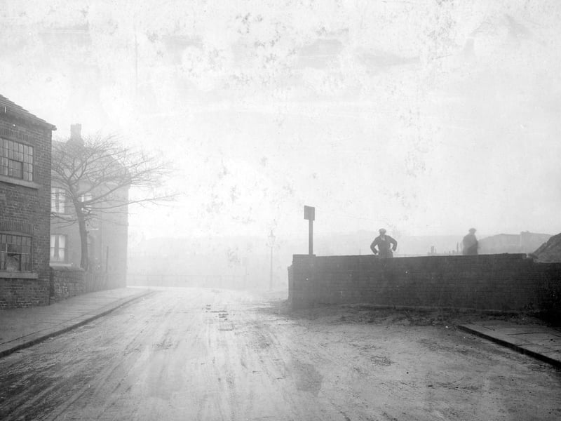 Widening of bridge over Millshaw Beck in December 1930.