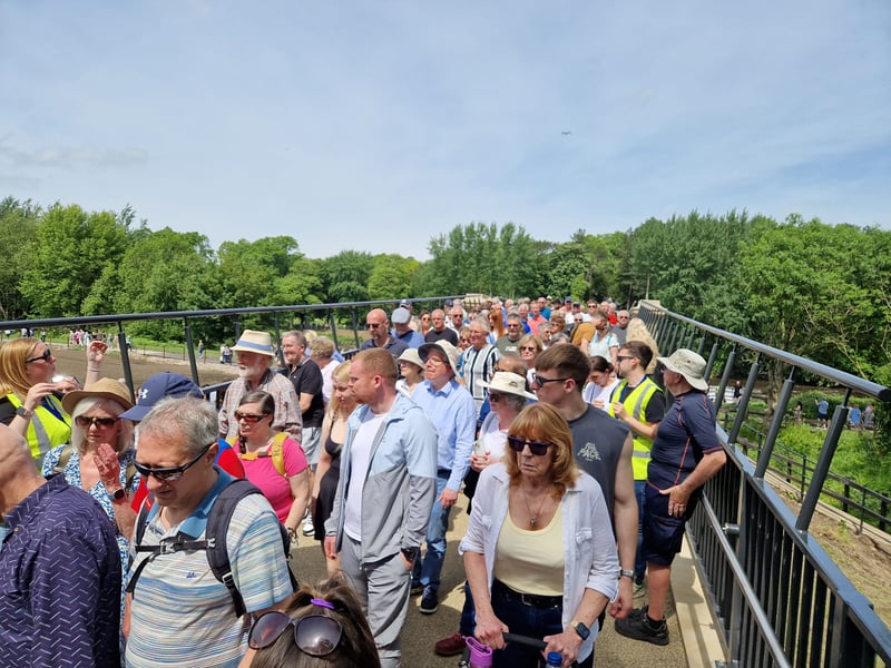 The people of Preston turned out in their masses to witness the historic moment and be among the first walk across the newly built Tram Bridge