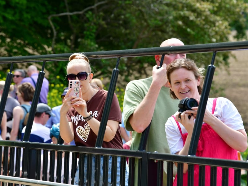 Hundreds sought out the best viewpoint and lined the banks of Avenham Park to witness the reopening of Preston’s Tram Bridge