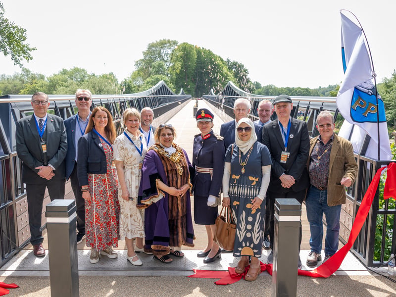 Hundreds sought out the best viewpoint and lined the banks of Avenham Park to witness the reopening of Preston’s Tram Bridge