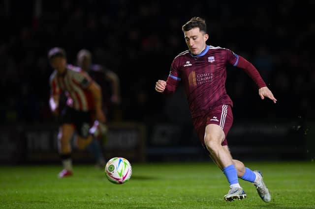 3 April 2026; Ed McCarthy of Galway United during the SSE Airtricity Men's Premier Division match between Galway United and Derry City at Eamonn Deacy Park in Galway. Photo by Stephen McCarthy/Sportsfile