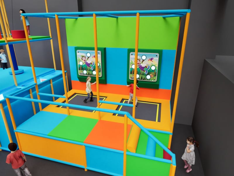 CGI of a new expanded soft play centre planned for Fareham Leisure Centre 