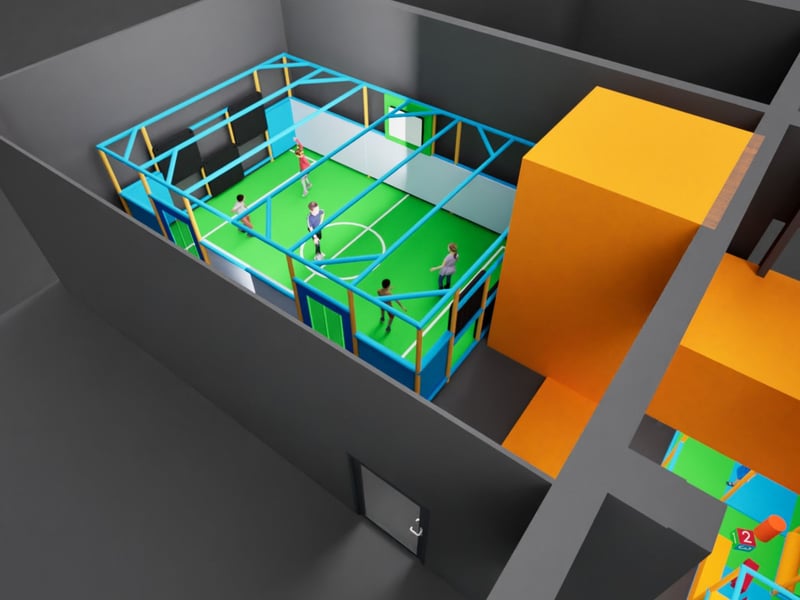 CGI of a new expanded soft play centre planned for Fareham Leisure Centre 