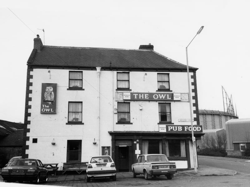 The Owl pub, on Neepsend Lane, Sheffield, in April 1989