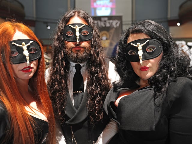 Organisers Jodie Linley, Johnny Cosmic and Elizabeth Rose.