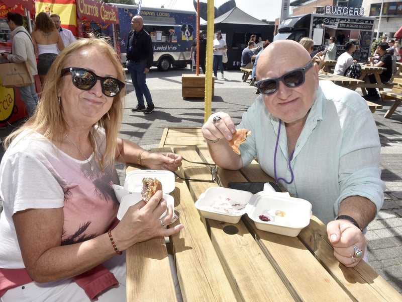 Tina and Nigel Maisey from Gosport, celebrating Nigel's 69th birthday. 