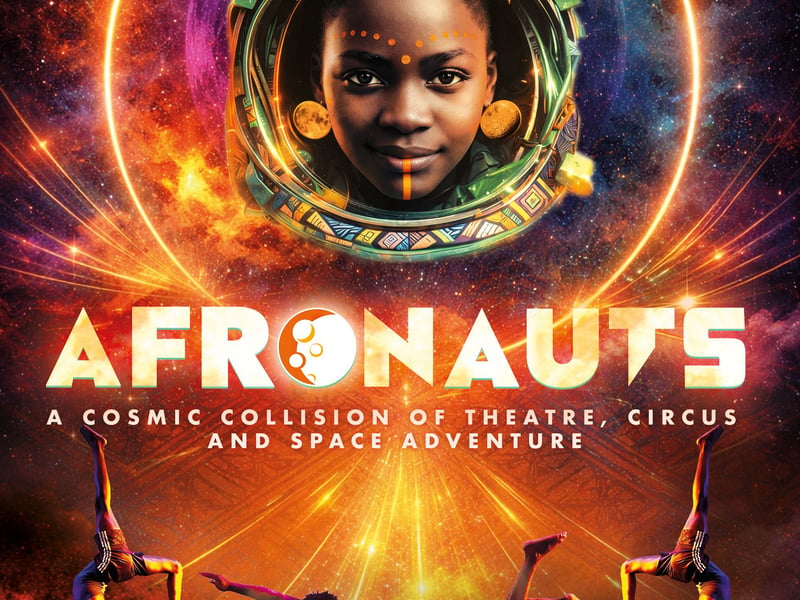 An all-ages collision of circus, theatre, music, dance, and space exploration. (Age suitability: 5+)
An internationally-toured smash hit. 8 circus and theatre artists from Circus Zambia are here to tell Zambia’s BOLD space programme back in the 1960s’. It questions the true meaning of freedom and global equality - all lifted by electrifying aerials, juggling, and hand-to-hand partner acrobatics. Afronauts, at George Square (Underbelly), August 6-31, not 12, 17 and 25. 1.55pm-2.55pm.