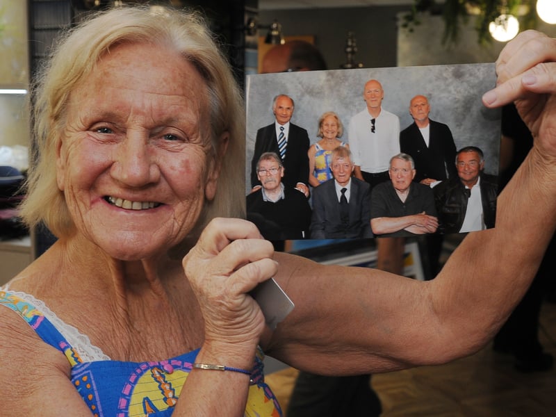 Elaine Spencer with her treasured picture at the Billy Bremner Gala Dinner