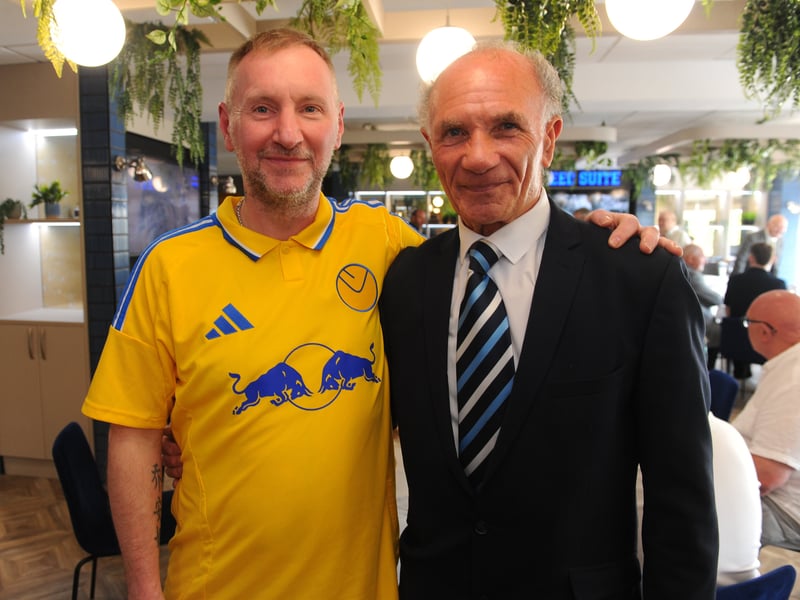 Billy Partner meets Paul Reaney at the Billy Bremner Gala Dinner