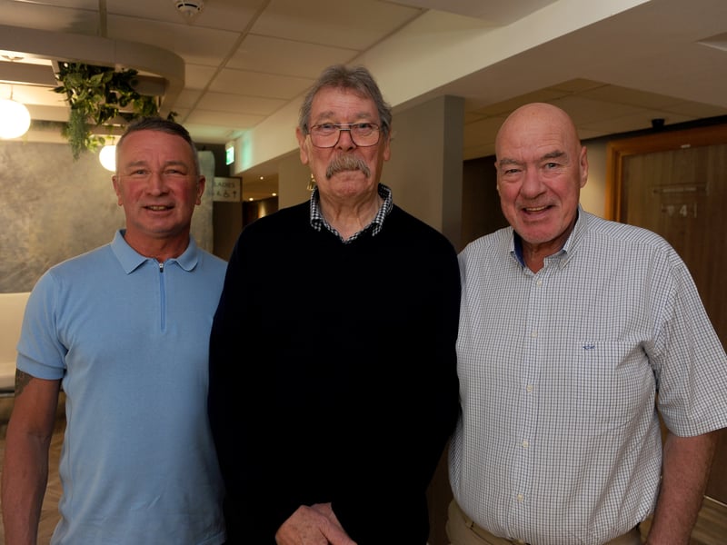 David Harvey with supporters at the Billy Bremner Gala Dinner