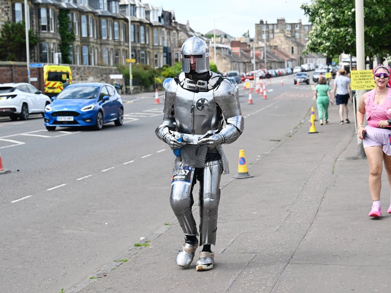 This knight in shining armour took on the 26.2 miles course.